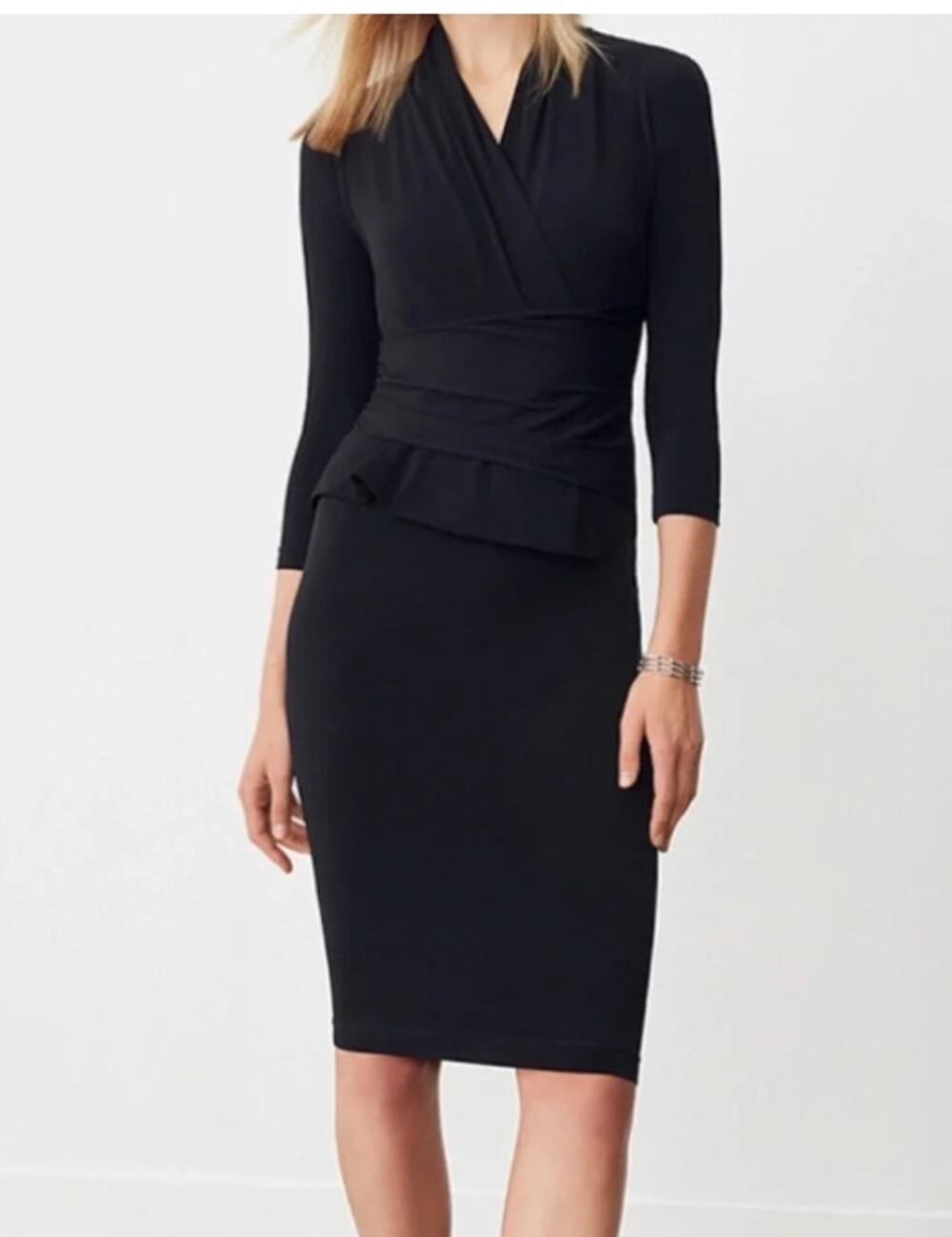 The Fold London- Arlington Dress Black Jersey